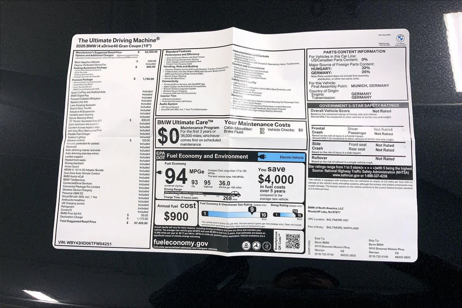New 2026 Black Sapphire Metallic BMW xDrive40 image 22