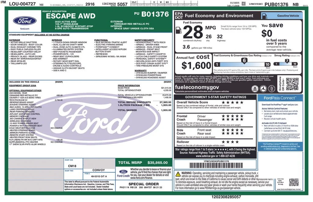 Used 2023 Cinnabar Red Ford Active image 32