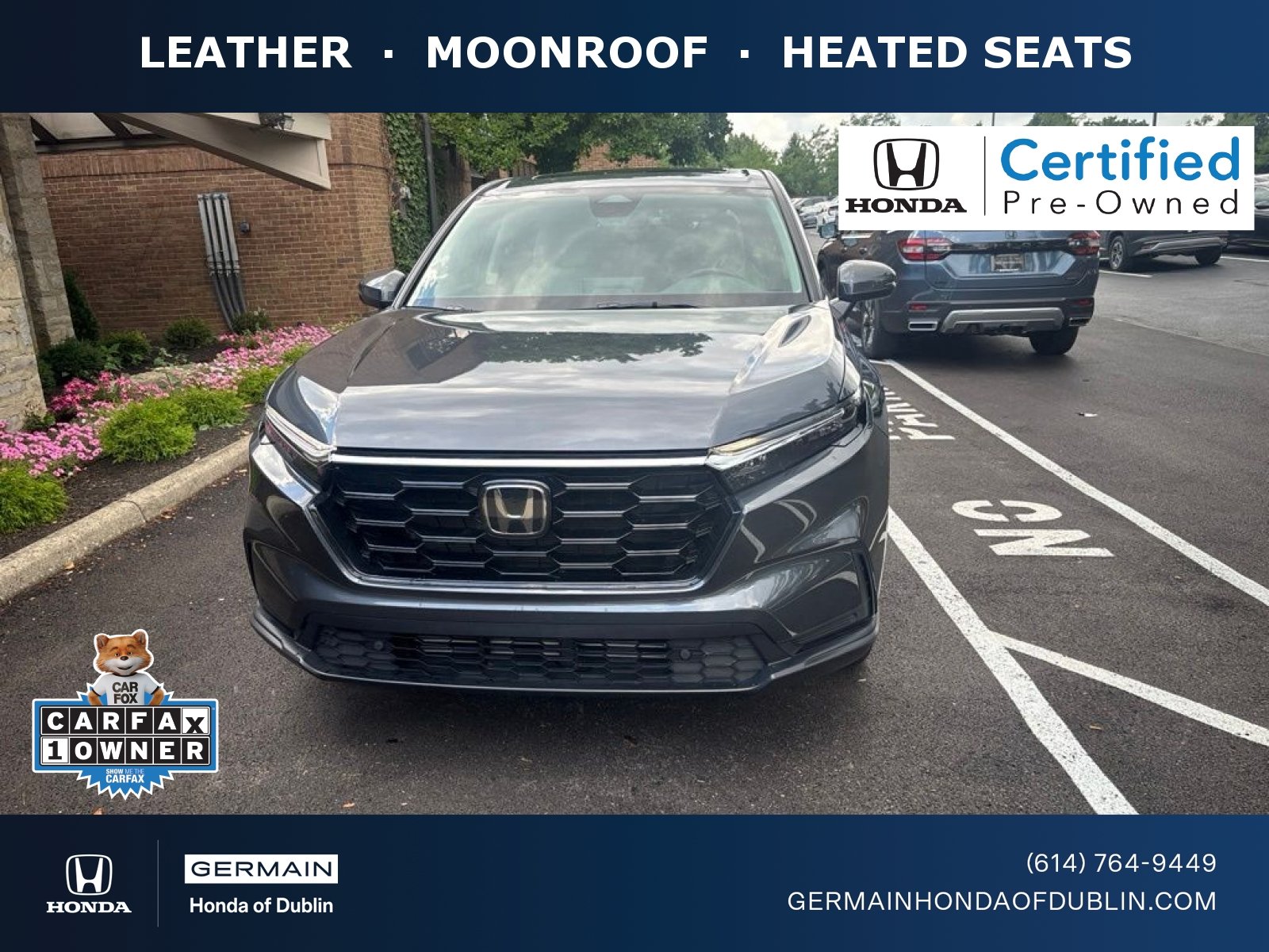 Certified Used 2024 Meteorite Gray Metallic Honda EX-L image 1