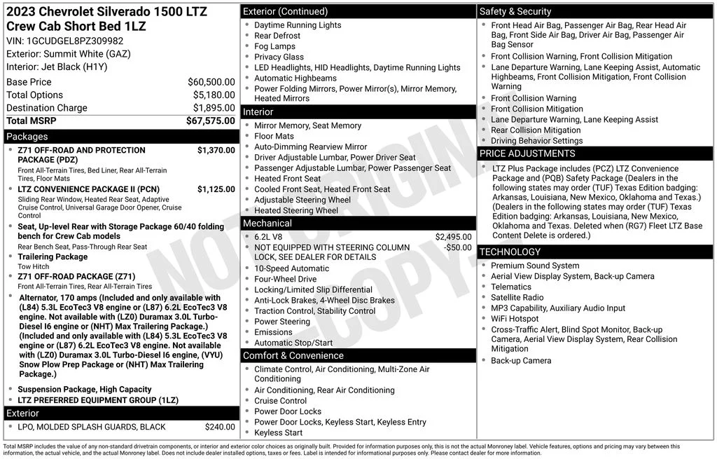 Used 2023 White Chevrolet LTZ image 3
