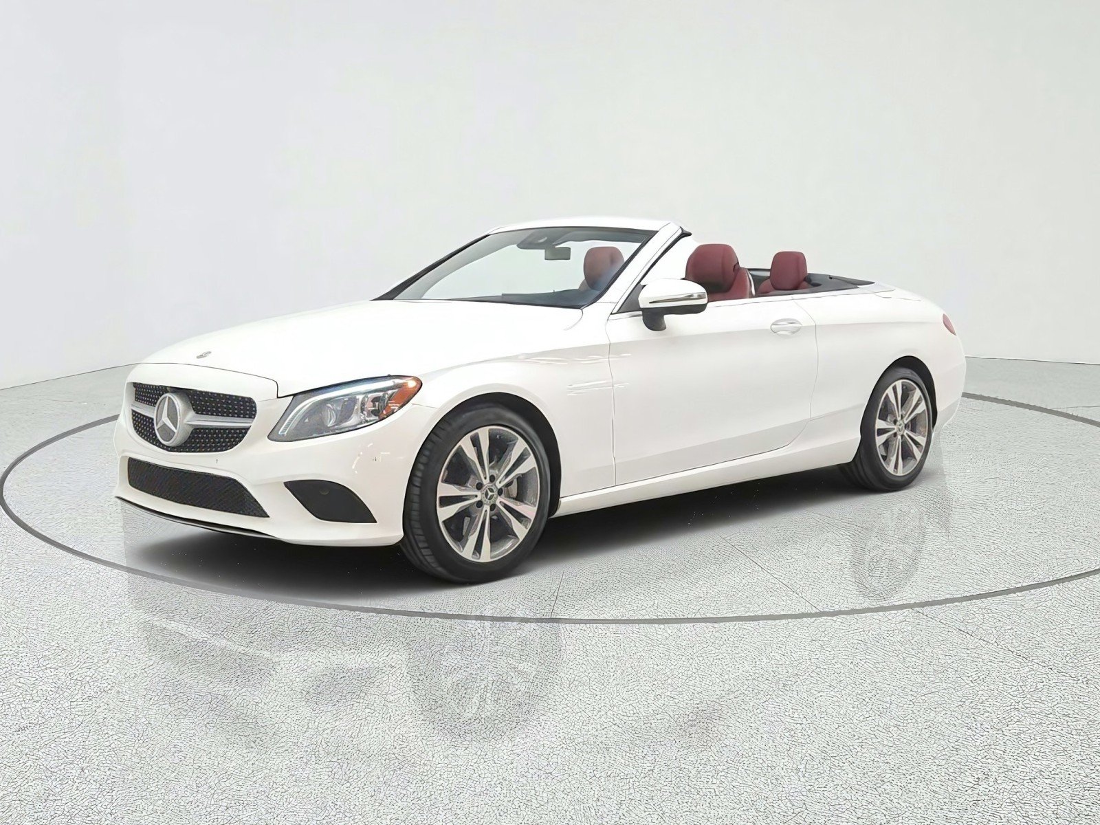 Certified Used 2021 designo Diamond White Metallic Mercedes-Benz C 300 4MATIC® Cabriolet image 1