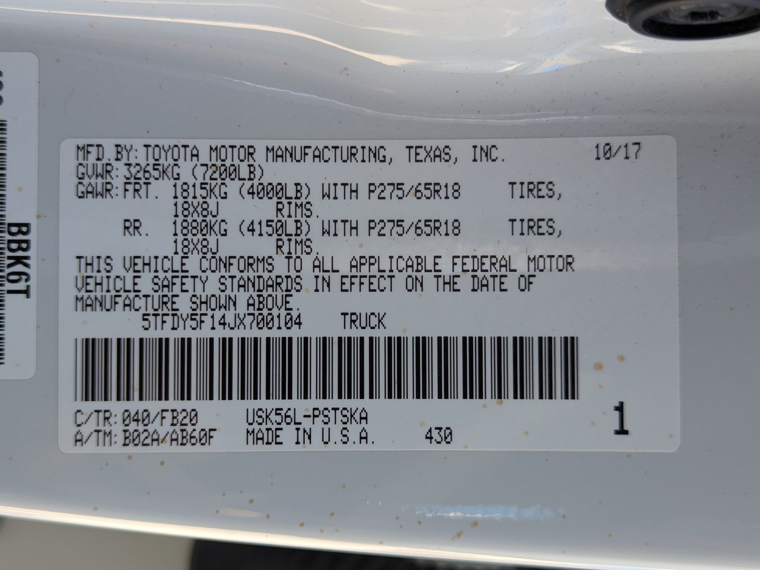 Used 2018 White Toyota SR5 image 48
