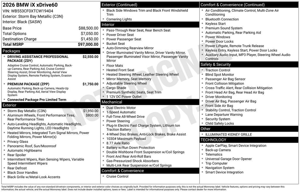 Certified Used 2026 Storm Bay Metallic BMW xDrive60 image 7