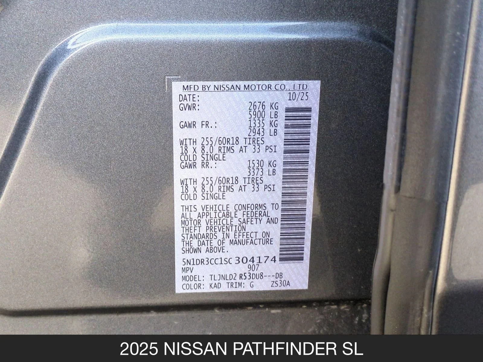 Used 2025 Gun Metallic Nissan SL image 26