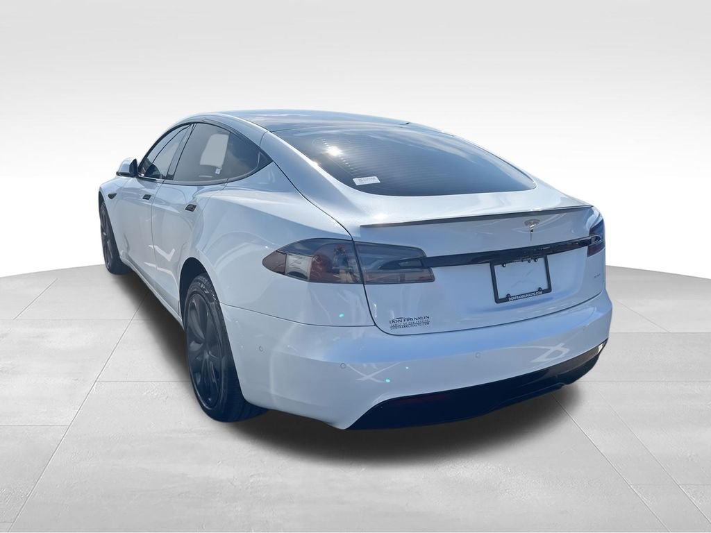 Used 2021 White Tesla Plaid image 6