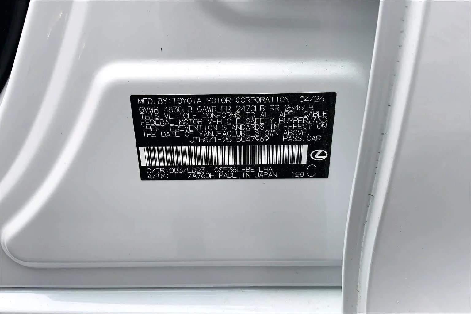 New 2026 Ultra White Lexus F SPORT AWD image 23