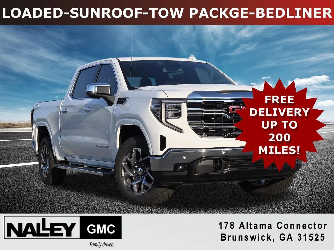 New 2026 Glacier White Tricoat GMC SLT image 1
