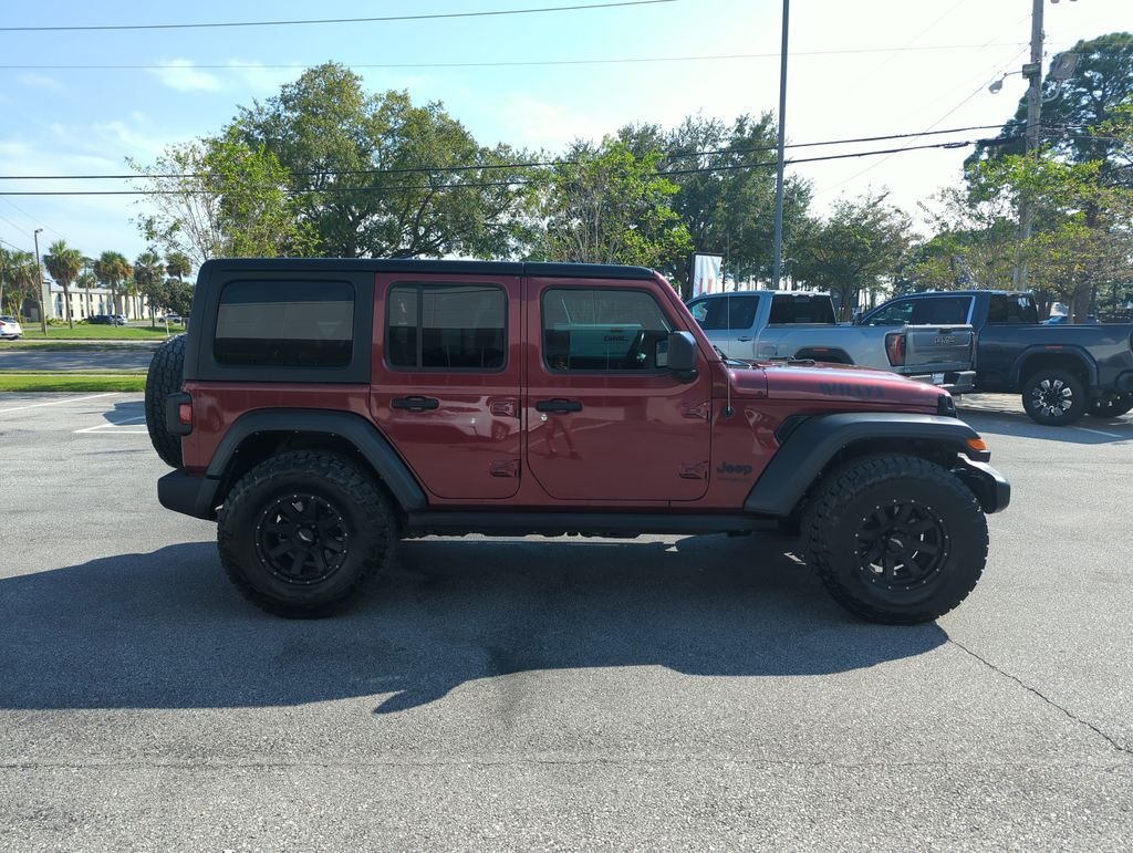 Used 2021 Red Jeep Unlimited Willys image 7
