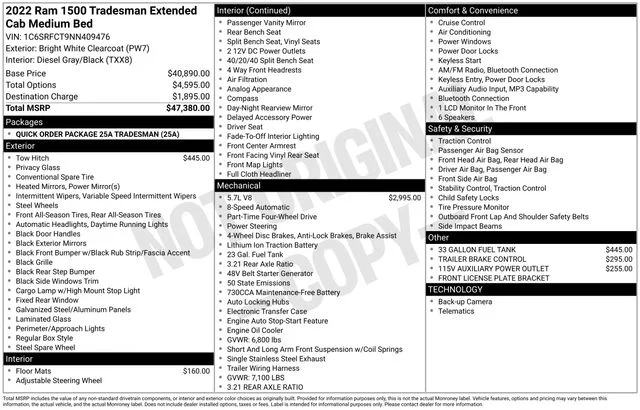 Used 2022 White Ram Tradesman image 37