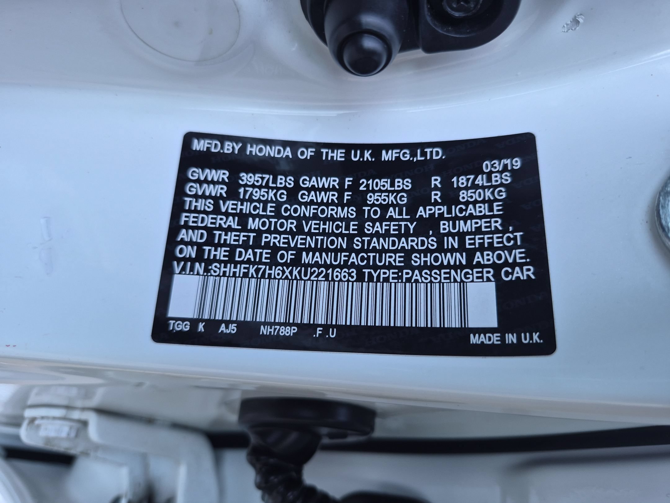 Certified Used 2019 White Orchid Pearl Honda EX Hatchback image 34