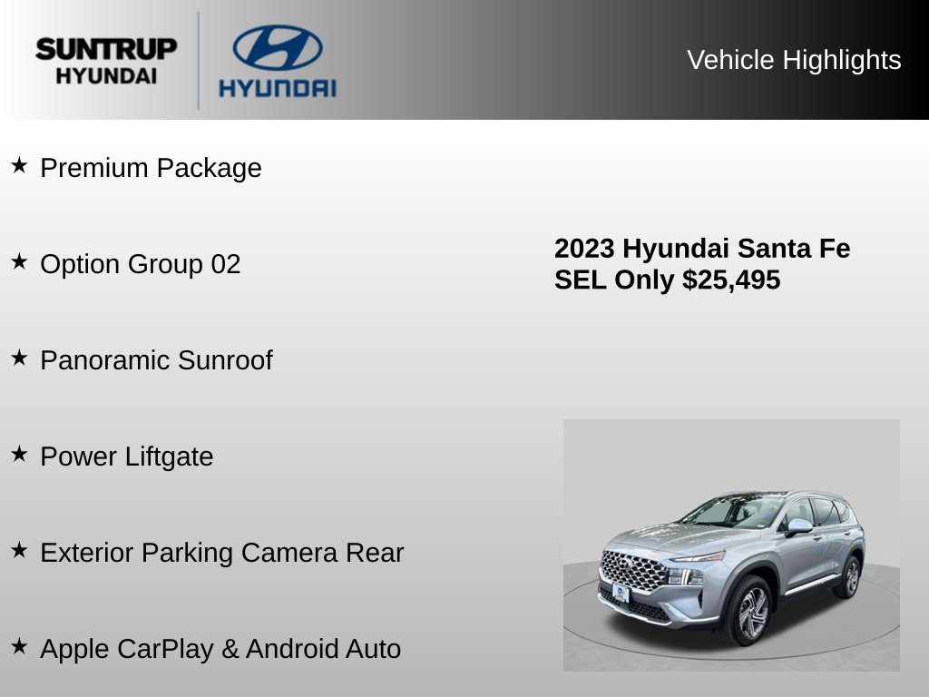 Used 2023 Shimmering Silver Pearl Hyundai SEL image 8