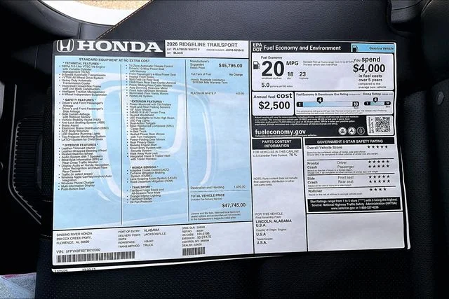 2026 Honda Ridgeline TrailSport - Photo 22