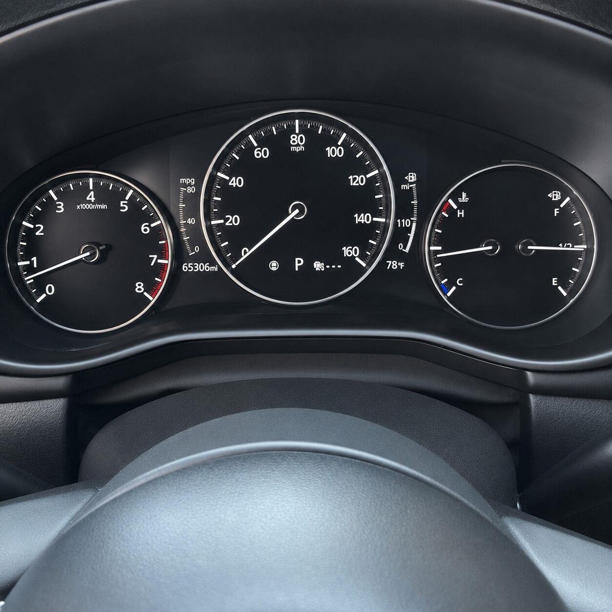 Used 2022 Polymetal Gray Metallic Mazda Carbon Edition image 14