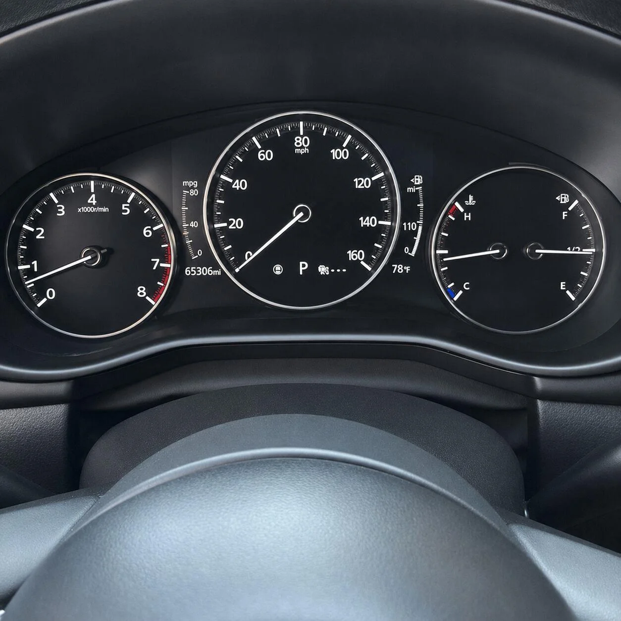 Used 2022 Polymetal Gray Metallic Mazda Carbon Edition image 15