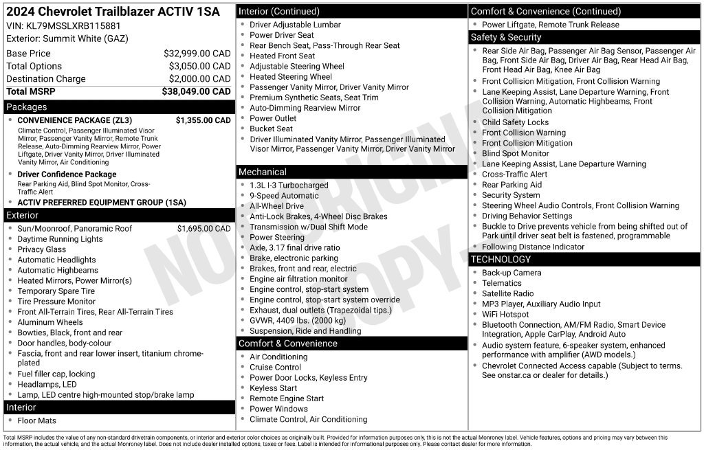 Used 2024 White Chevrolet ACTIV image 29