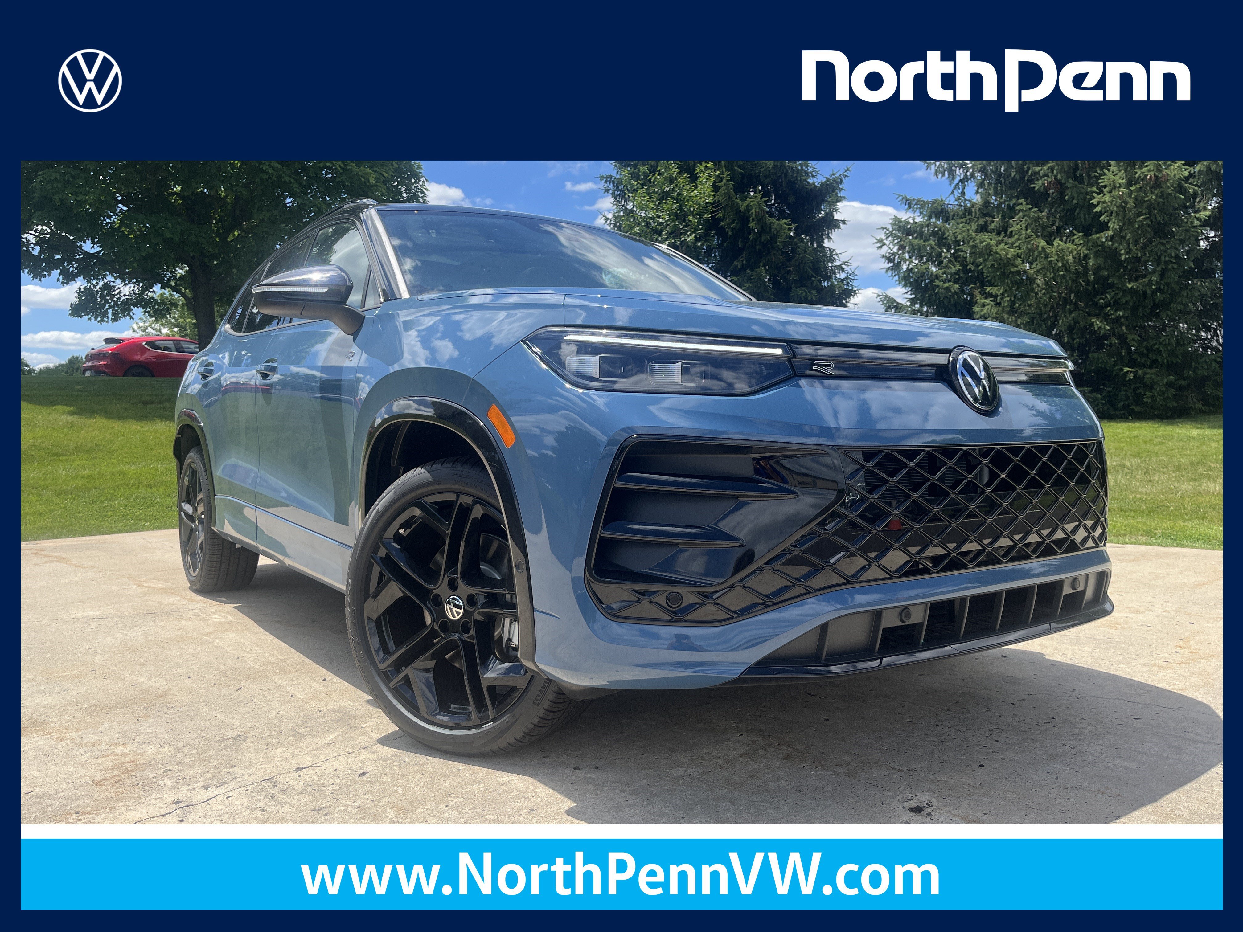 New 2026 Monterey Blue w/Deep Black Roof Volkswagen SE R-Line Black image 1