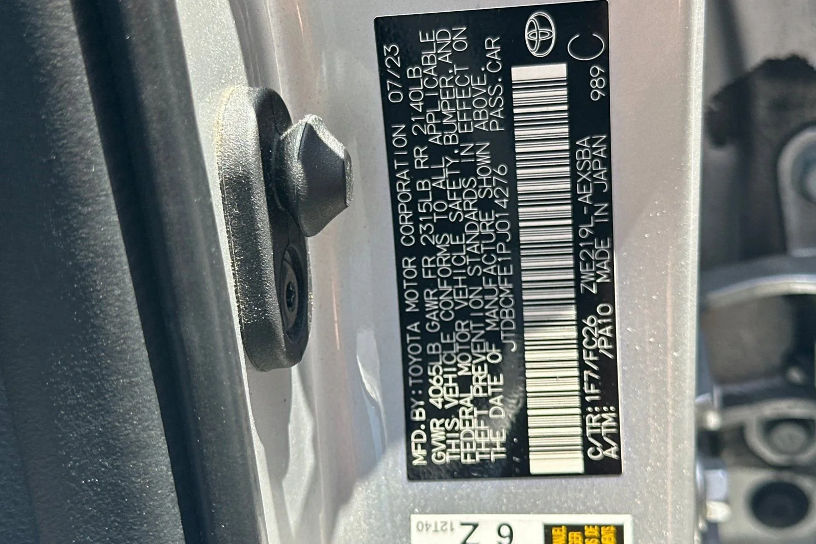 Used 2023 Silver Toyota Hybrid LE image 12