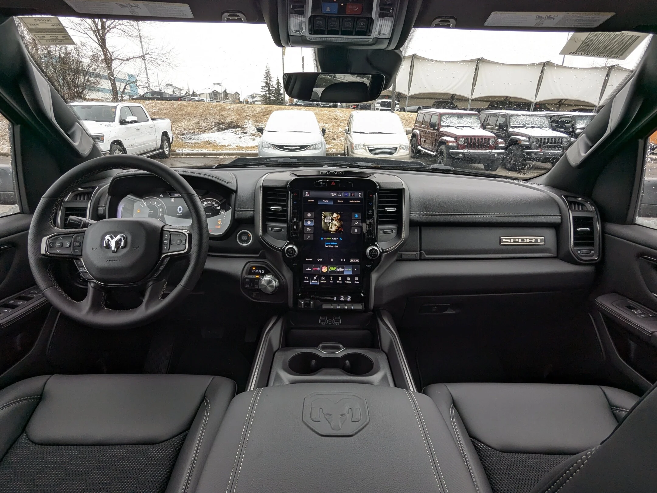 New 2026 Black RAM Sport - - Pano Sunroof - Sport Perf Hood - Anti-Spin Rear Axle - Trailer Brake Control & More! image 27