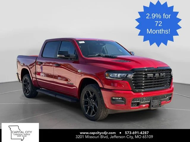 New 2026 Molten Red Pearl-Coat Exterior Paint RAM Laramie image 1