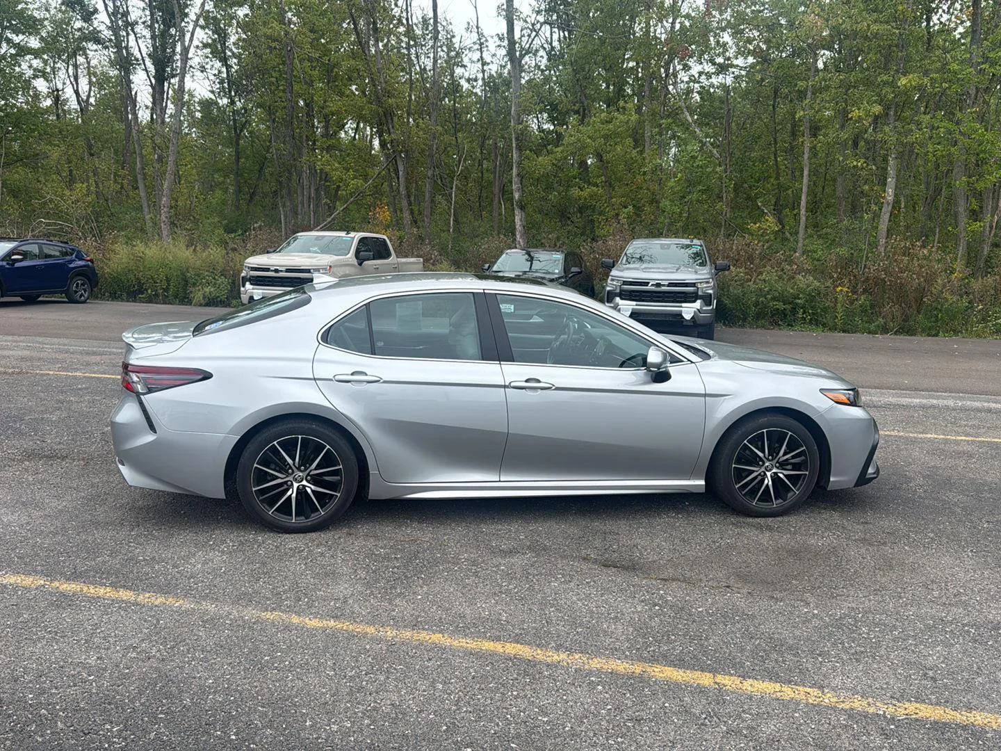 Used 2022 Celestial Silver Metallic Toyota SE image 12