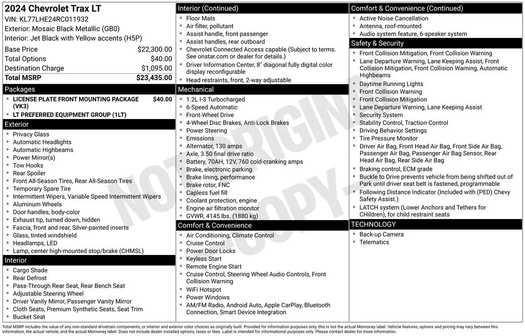 Used 2024 Black Chevrolet LT image 6