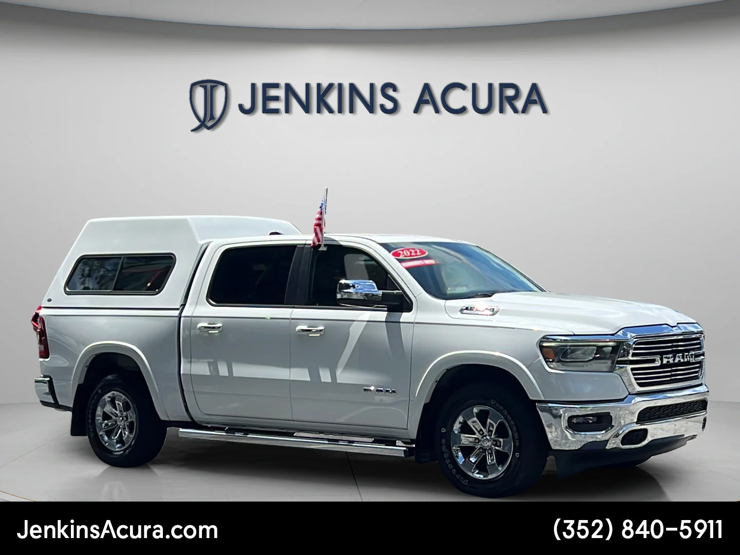 Used 2022 Bright White Clearcoat Ram Laramie image 1
