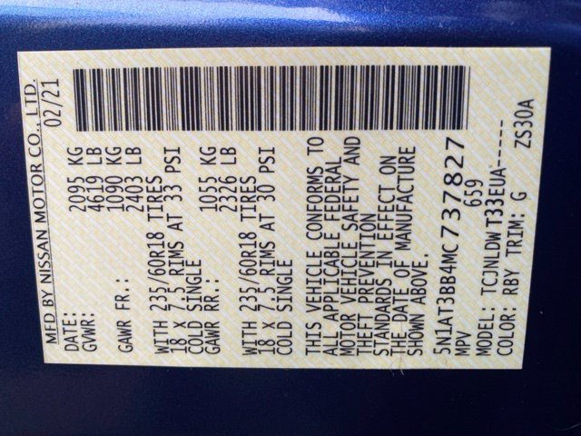 Used 2021 Caspian Blue Metallic Nissan SV image 38