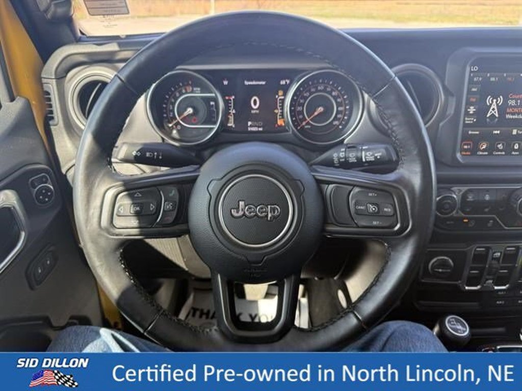 Used 2021 YELLOW Jeep 4x4 Willys Sport 4dr SUV image 12