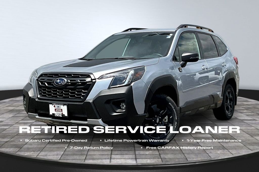 Certified Used 2025 Silver Subaru Wilderness image 1