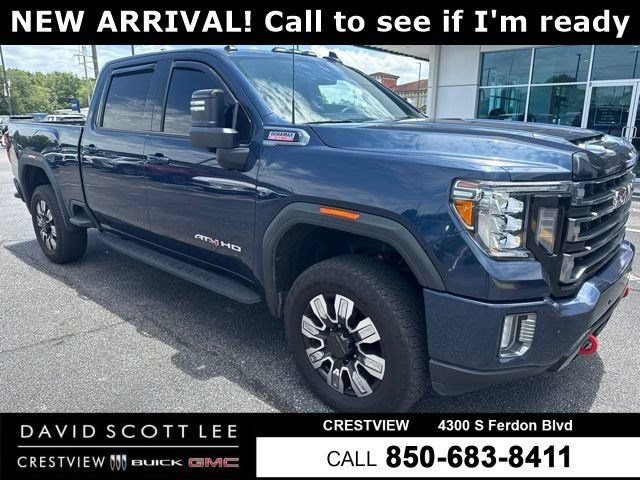Used 2022 Pacific Blue Metallic GMC AT4 image 1