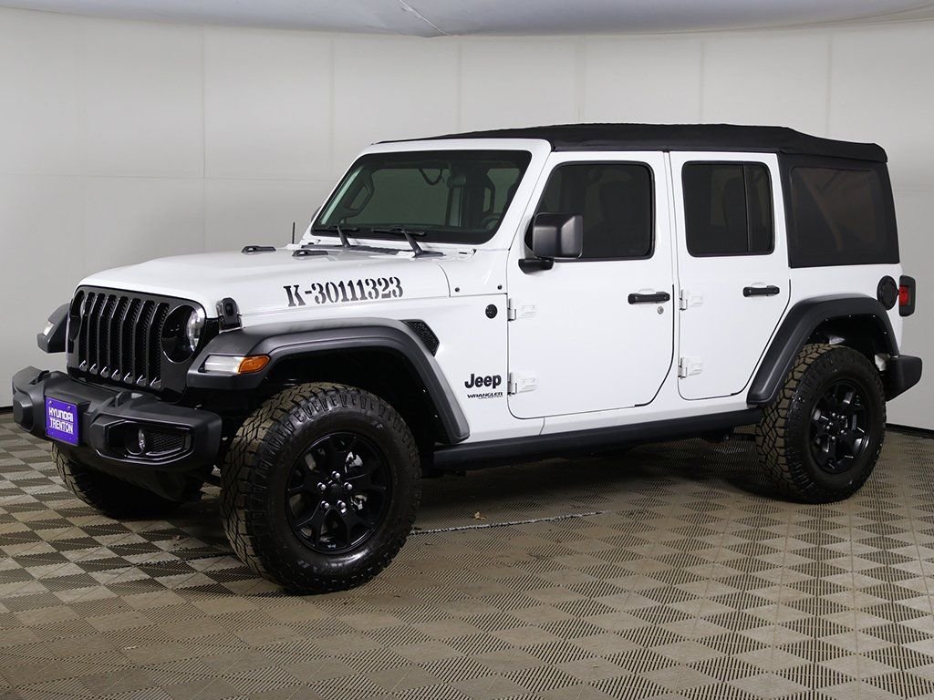 Used 2021 White Jeep Unlimited Willys image 5
