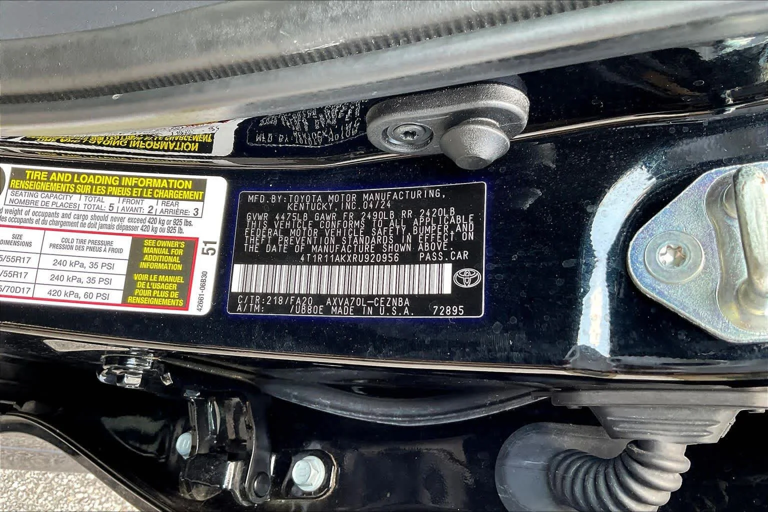 Used 2024 Midnight Black Metallic Toyota LE image 34