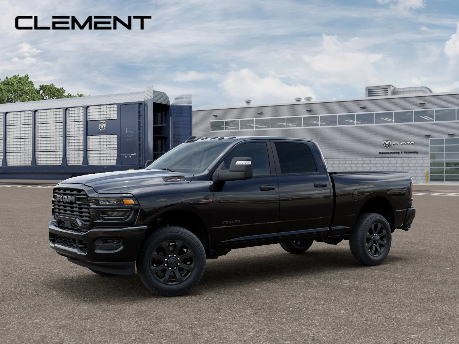 New 2027 Diamond Black Crystal Pearl-Coat Exterior Paint RAM Big Horn image 2