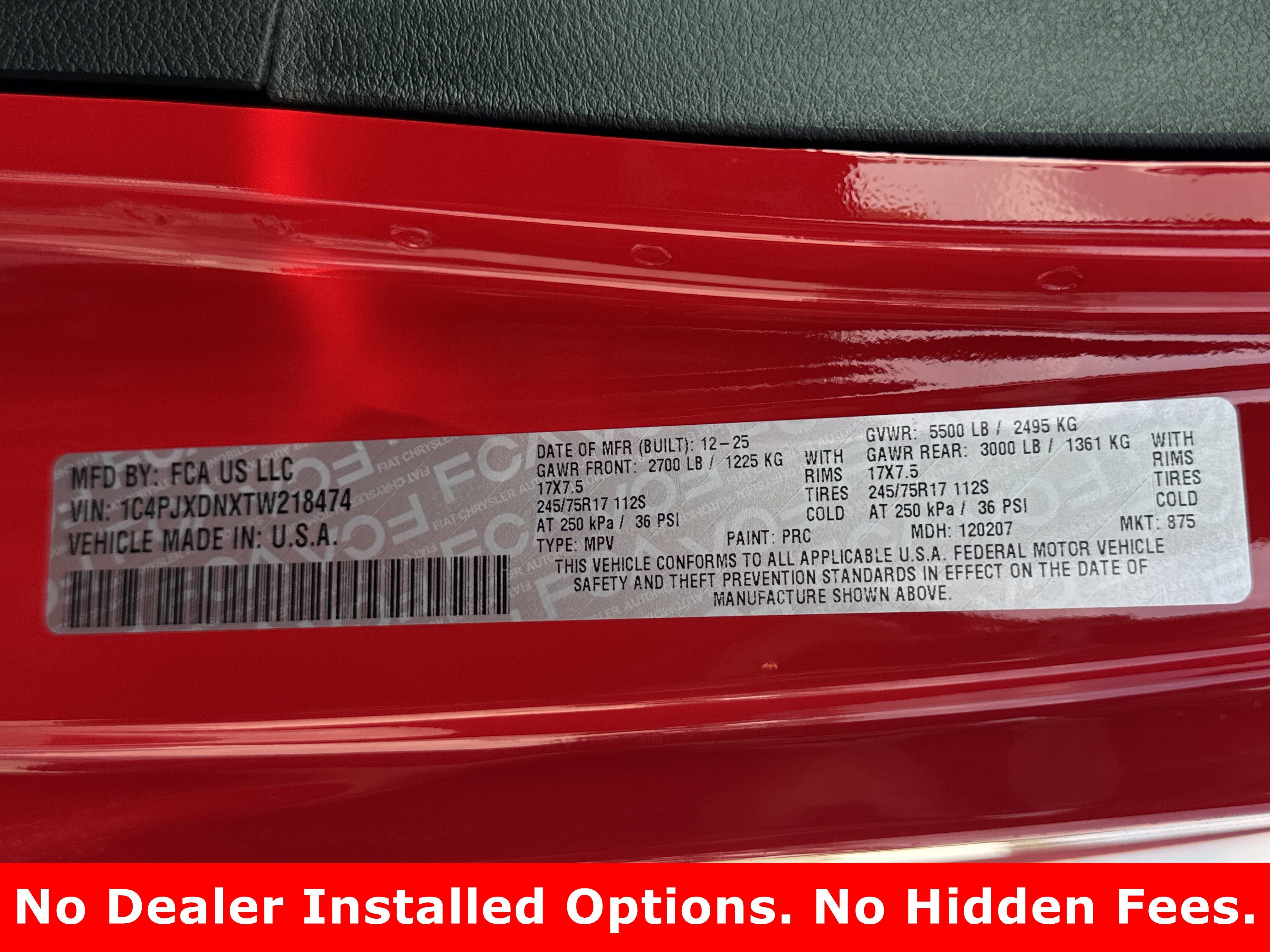 New 2026 Firecracker Red Clear-Coat Exterior Paint Jeep Sport image 21