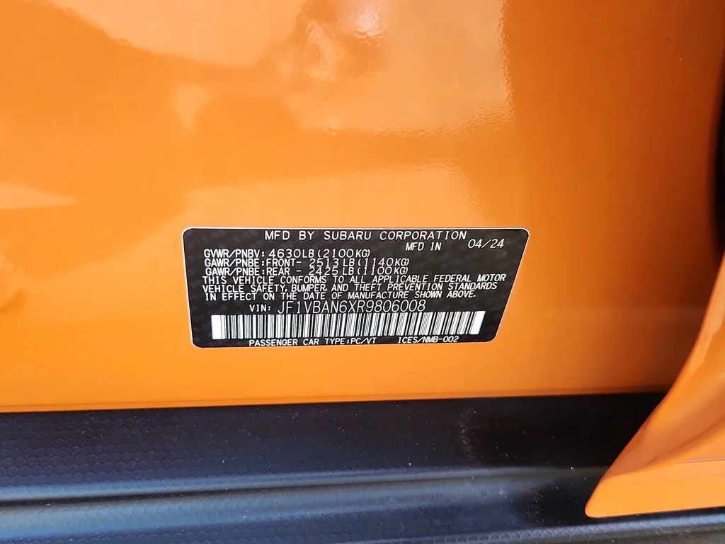 Used 2024 Orange Subaru Limited image 19