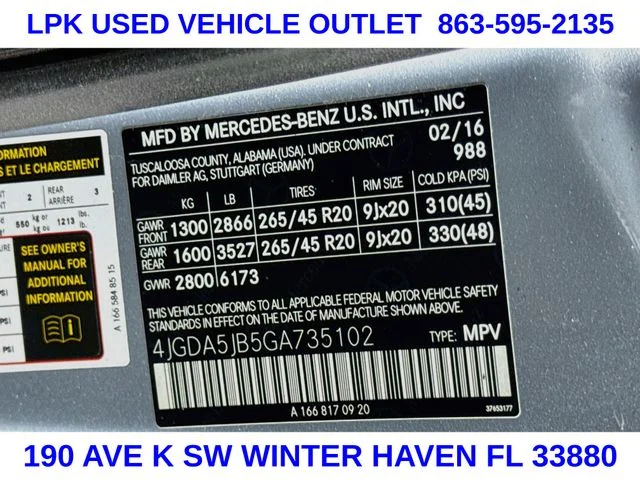 Certified Used 2016  Mercedes-Benz GLE 350 image 32