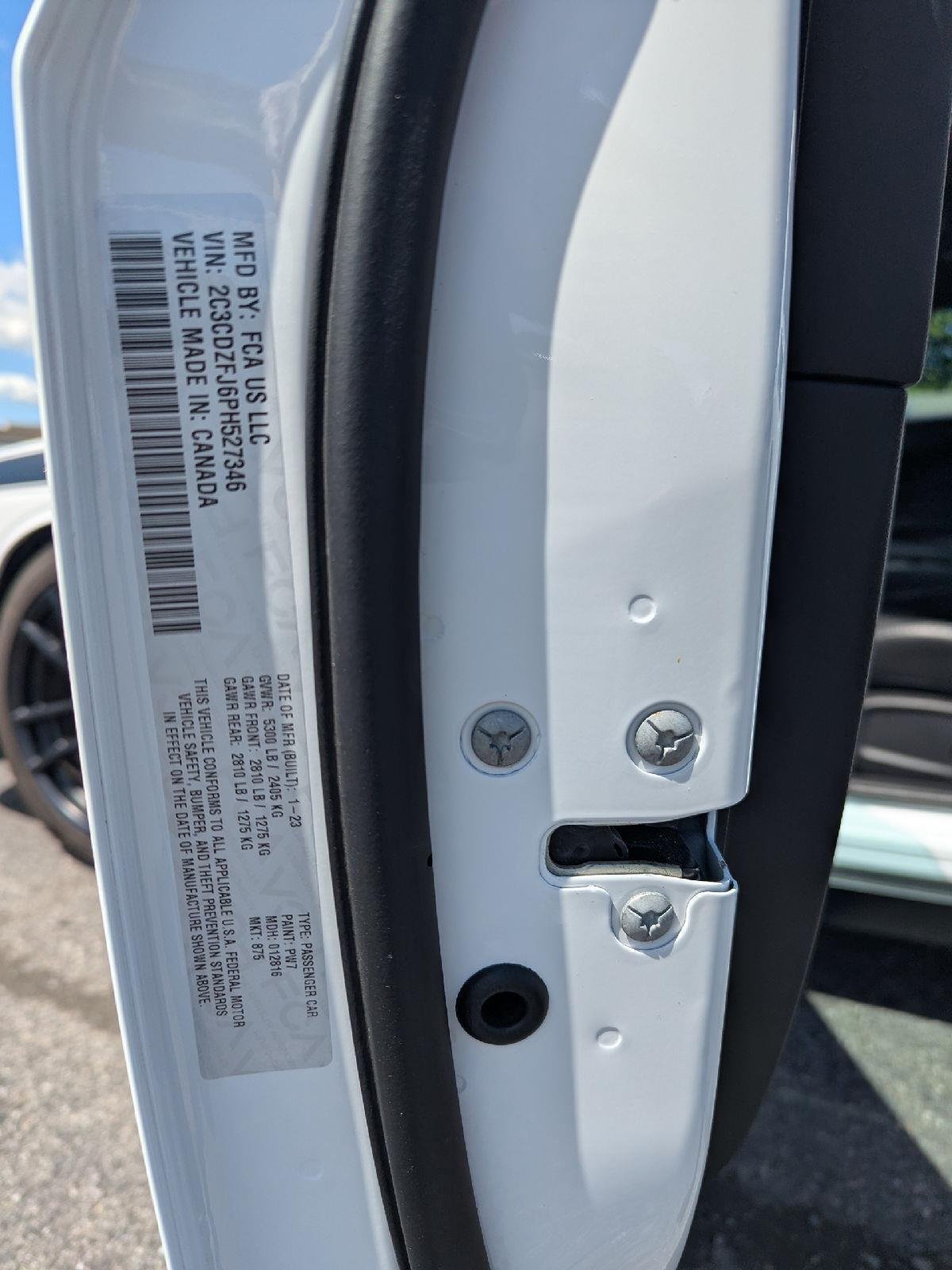Used 2023 White Knuckle Clearcoat Dodge R/T Scat Pack image 32