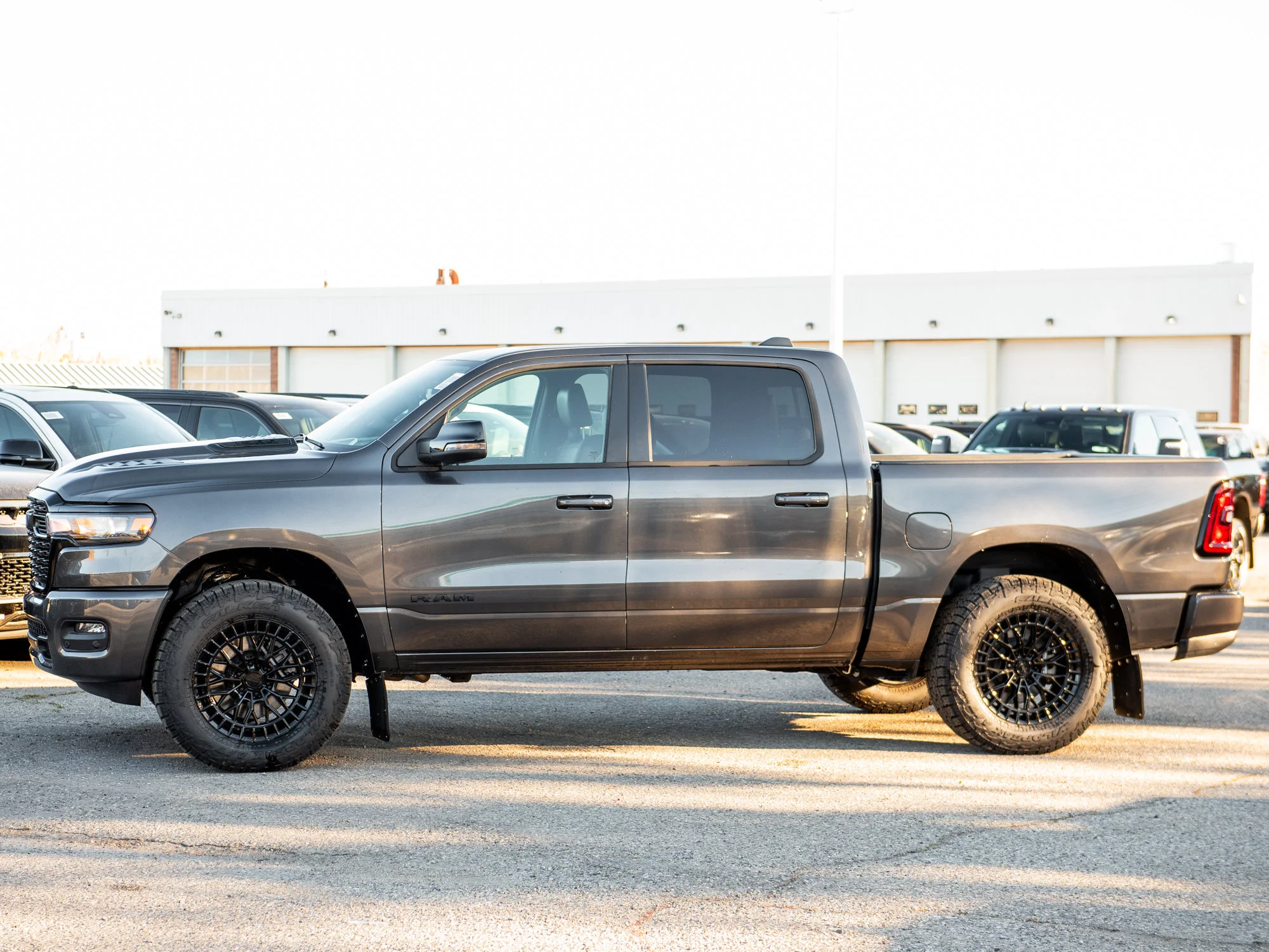 New 2026 Grey RAM Sport Night* Crew Cab 4x4, 35 Inch Tires, Mayhem Wheels, Trigger Industries MudFlaps image 5