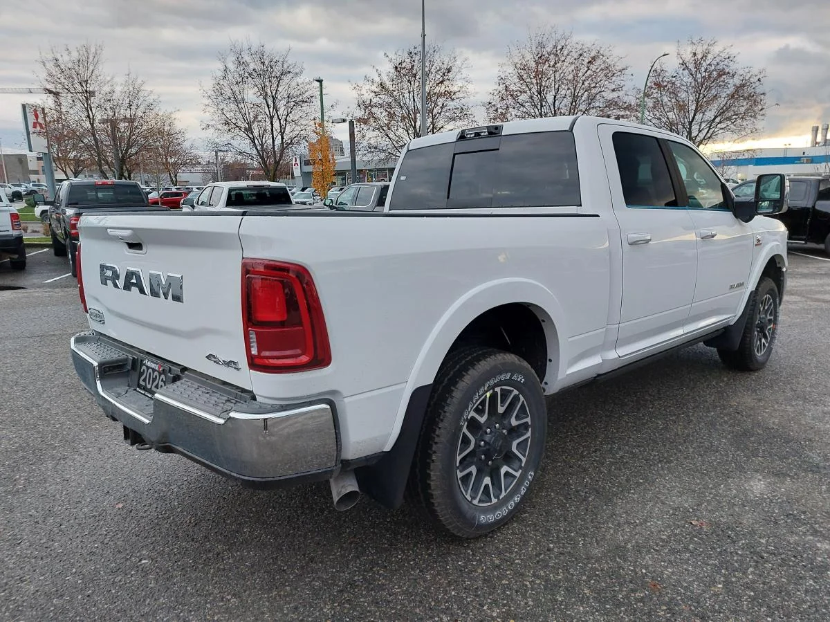 New 2026 White RAM Limited Longhorn 4x4 Crew Cab 6