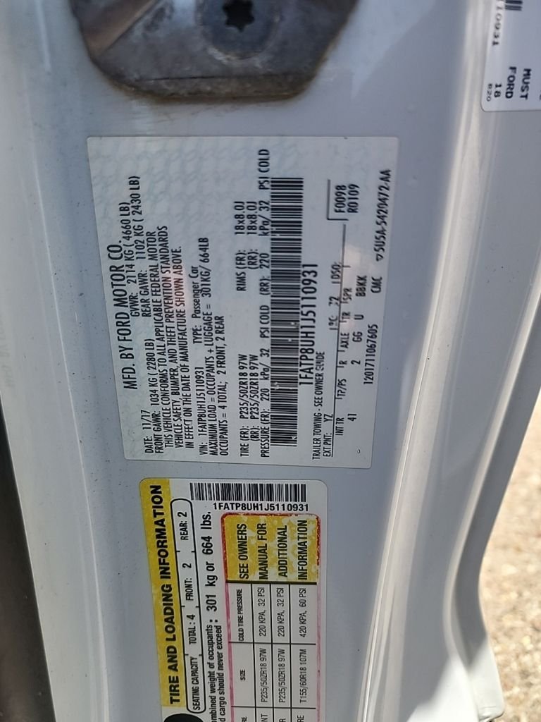 Used 2018 White Ford EcoBoost Premium image 14