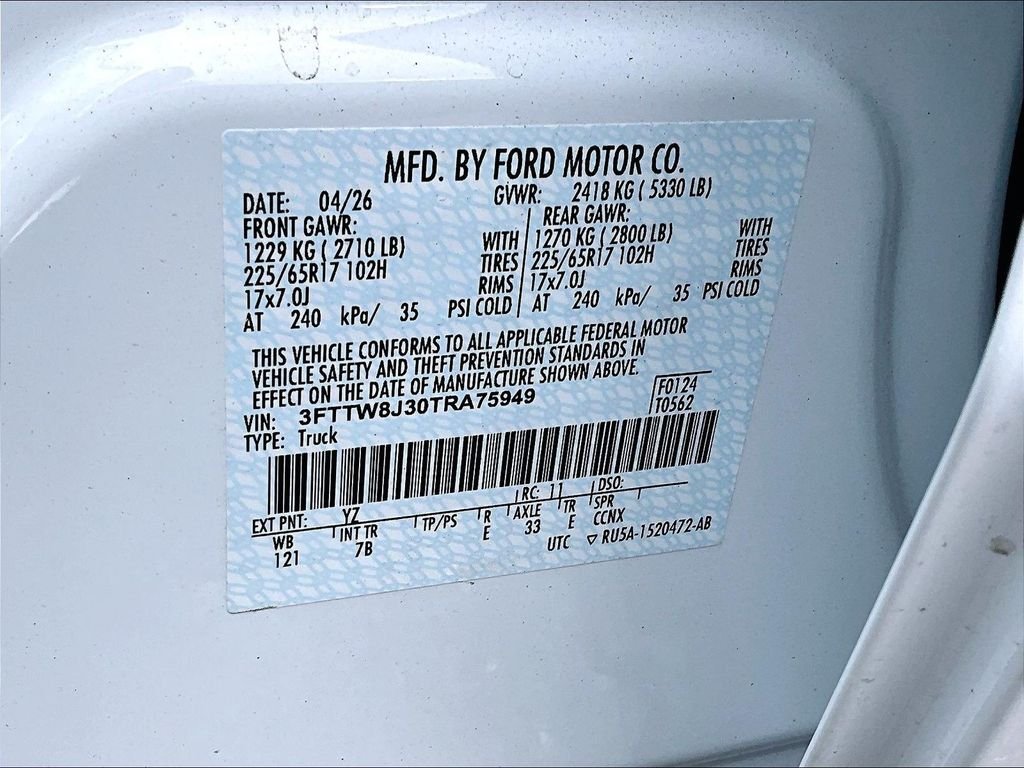 New 2026 White Ford XLT image 13