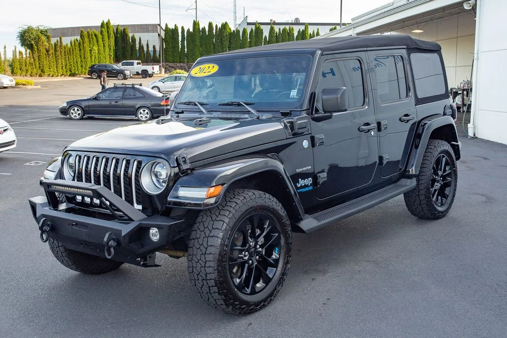 Used 2022 Black Clearcoat Jeep Unlimited Sahara 4xe image 6