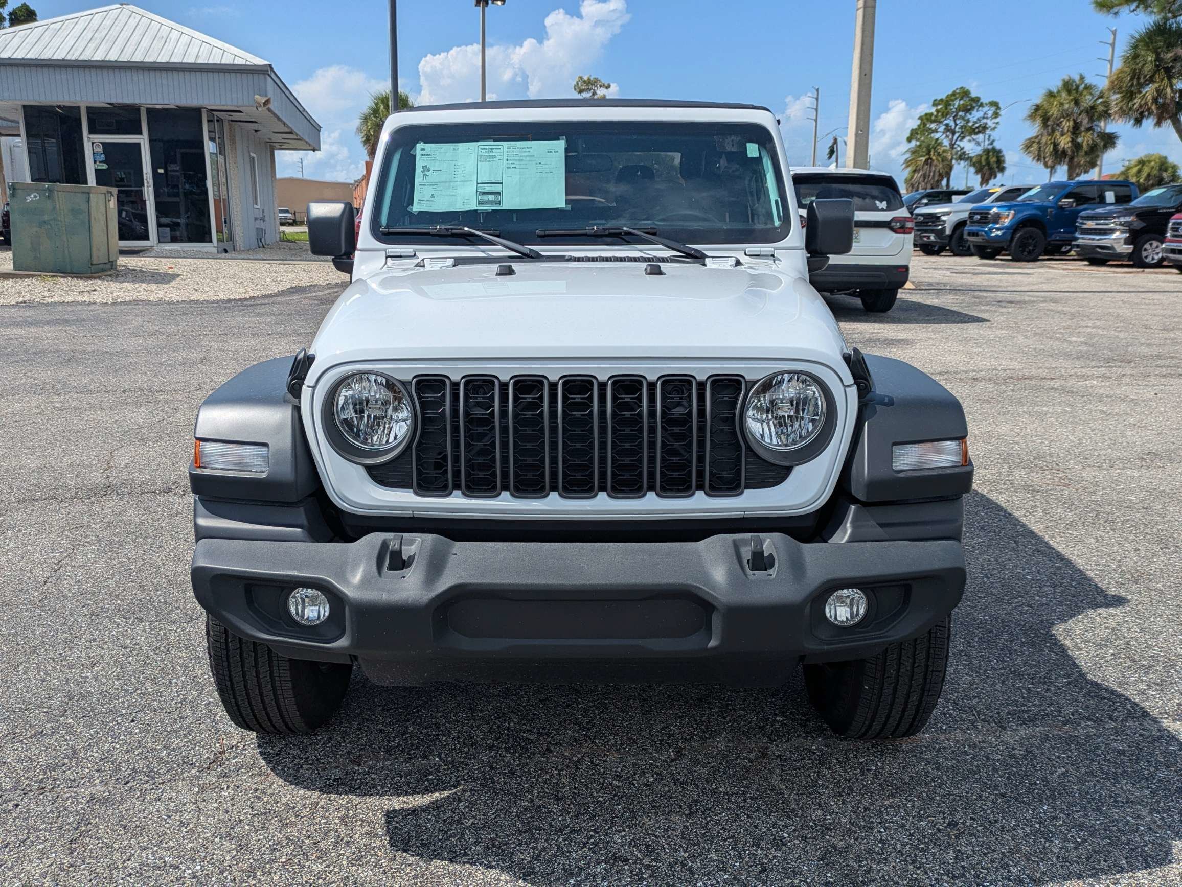 Used 2025 Bright White Clearcoat Jeep Sport image 3