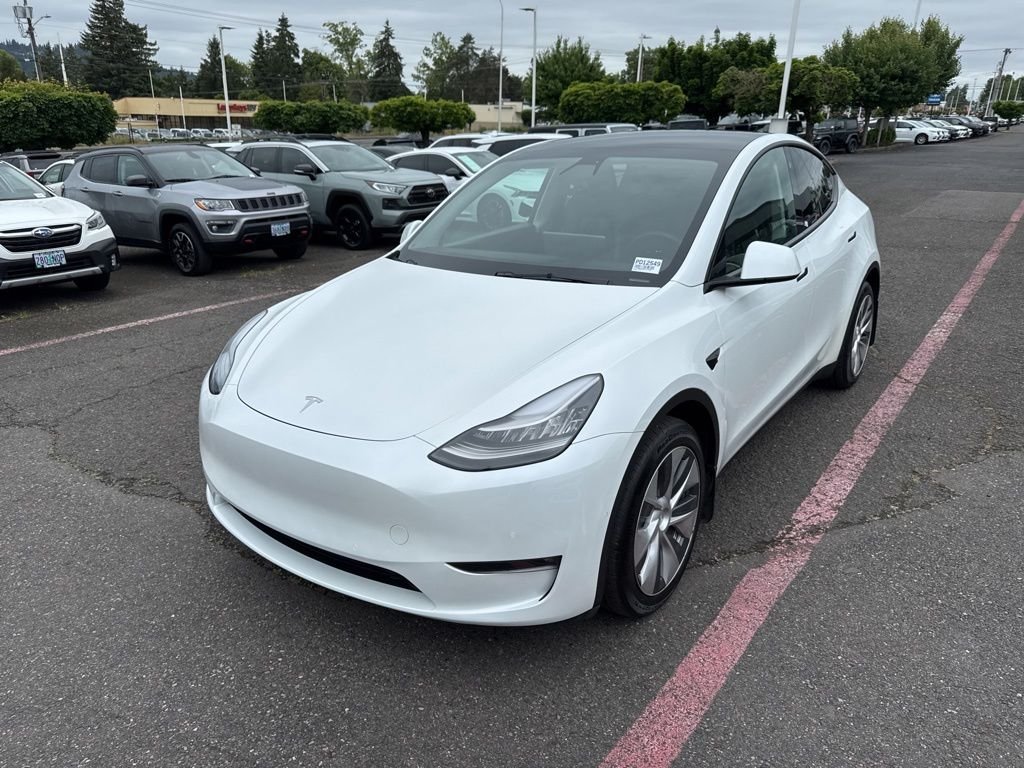 Used 2021 Pearl White Multi-Coat Tesla Long Range image 2