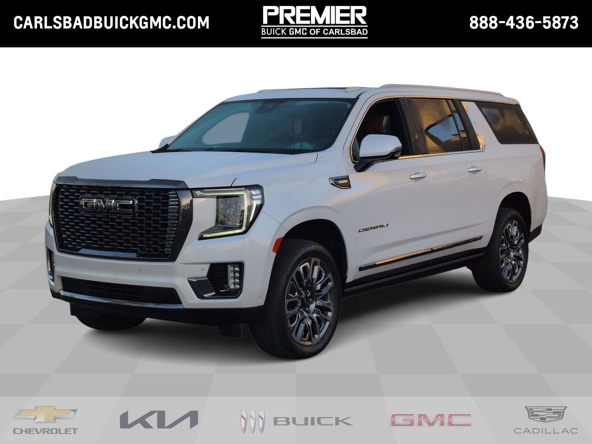 White Frost Tricoat 2024 GMC Yukon XL Denali Ultimate 4WD SUV / Crossover Four-Wheel Drive