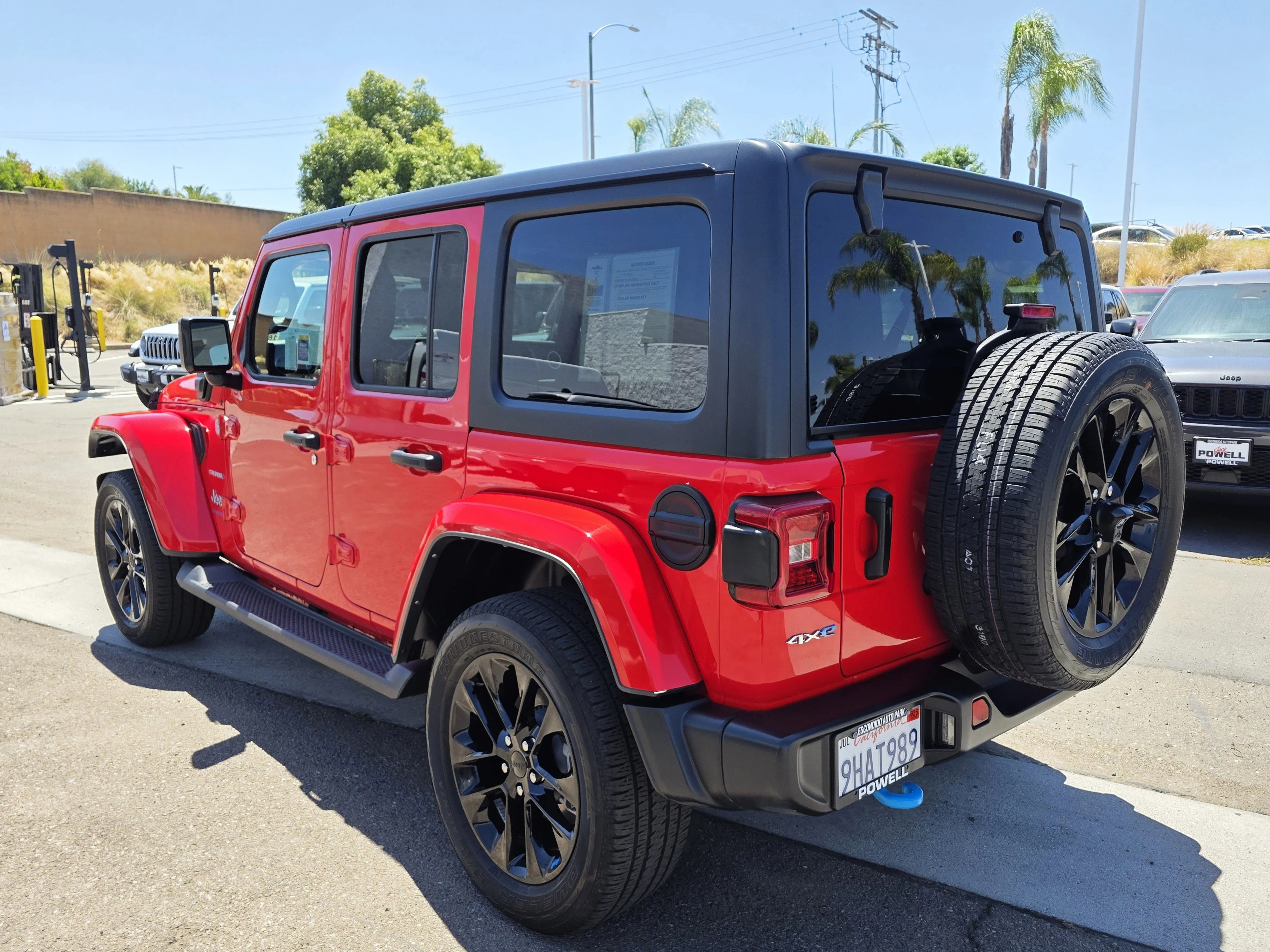 Used 2023 Firecracker Red Clearcoat Jeep Sahara 4xe image 3