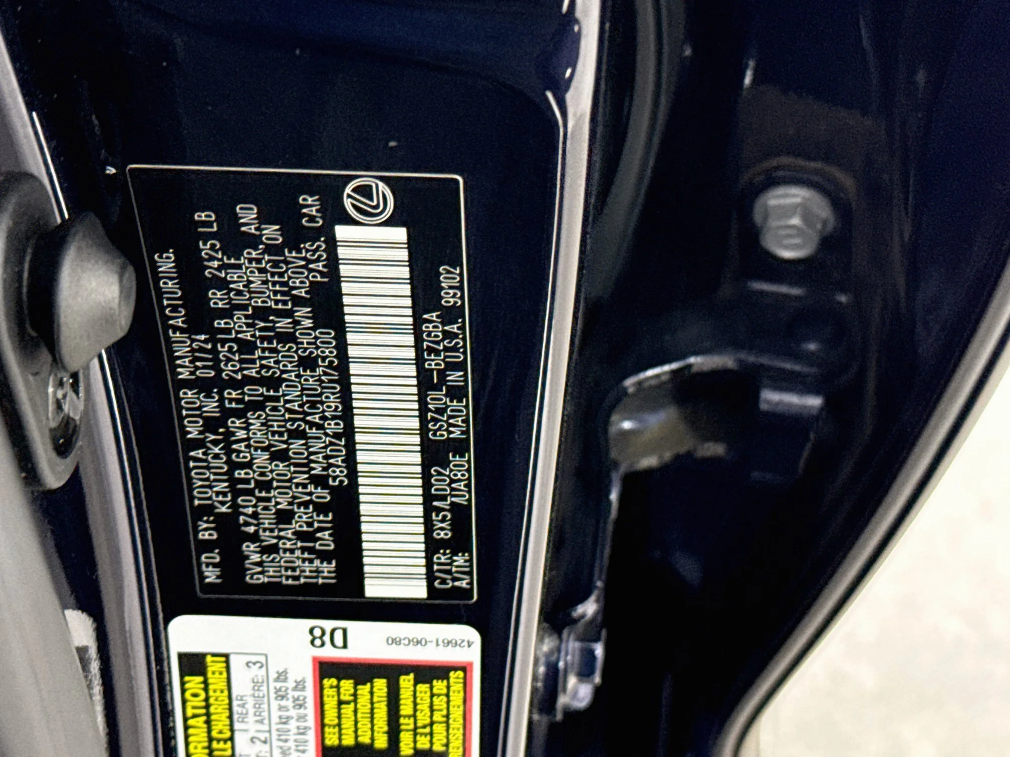Certified Used 2024 NIGHTFALL MICA Lexus 350 image 30