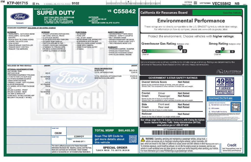 New 2027 Neptune Blue Ford F-250® XLT image 6