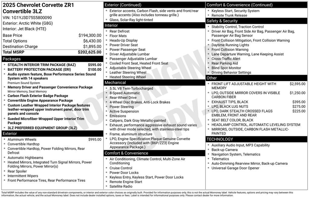 2025 Chevrolet Corvette 3LZ - Photo 25
