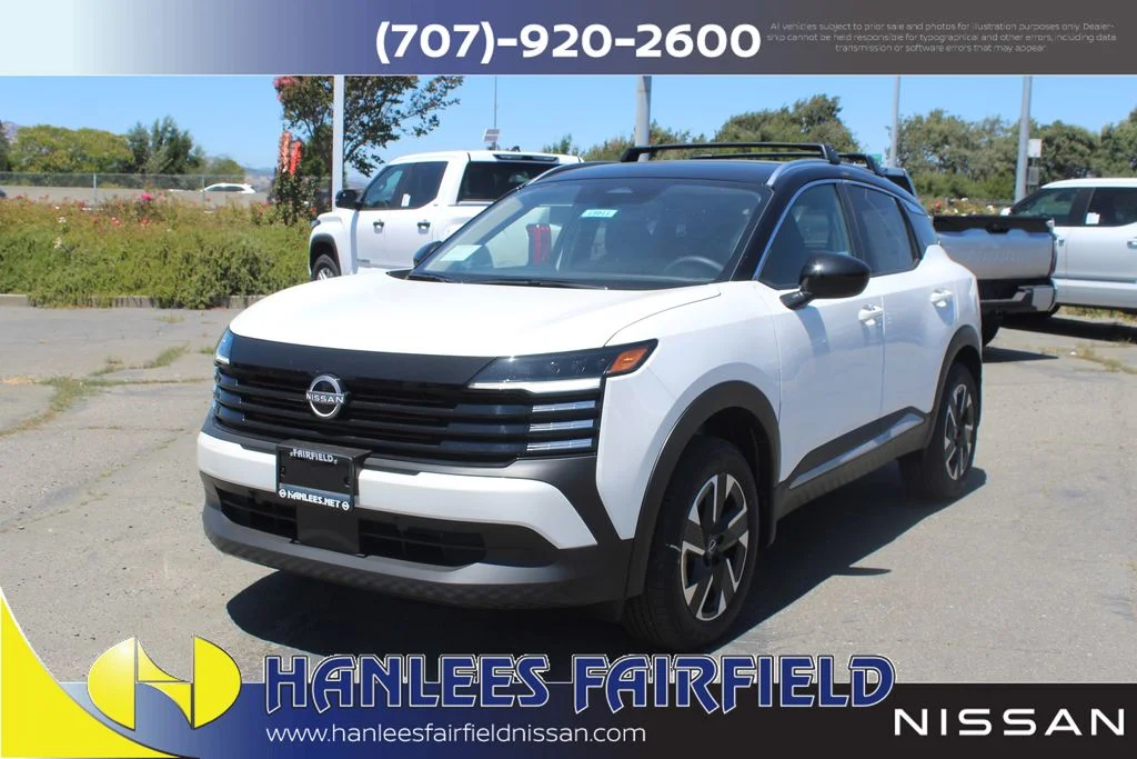 New 2026 Aspen White TriCoat / Super Black Two-tone Nissan SV image 3